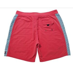 Vineyard Vines Swimshorts Men's Size 40 Bright Coral With Blue Whale Design